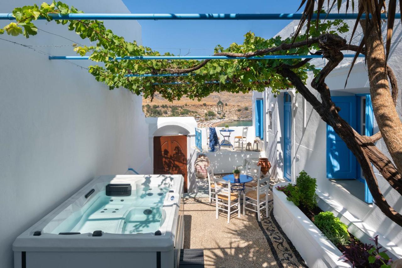 Lindos Beach Boutique Villa Esterno foto